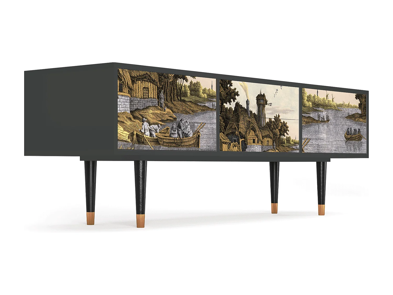 Meuble TV - 170х59х48 cm - T4 - Mill along a River, Anthracite