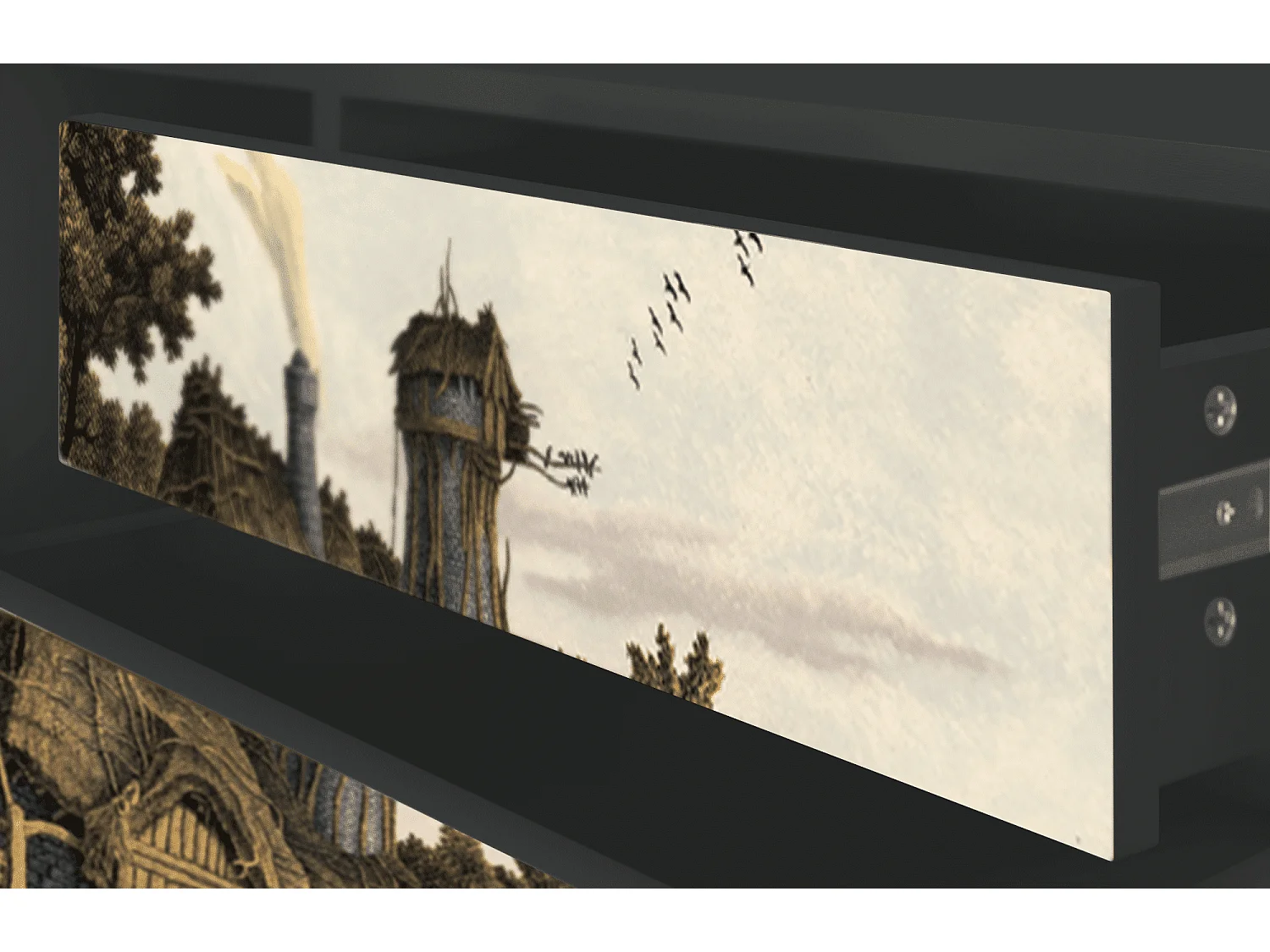 Meuble TV - 170х59х48 cm - T4 - Mill along a River, Anthracite