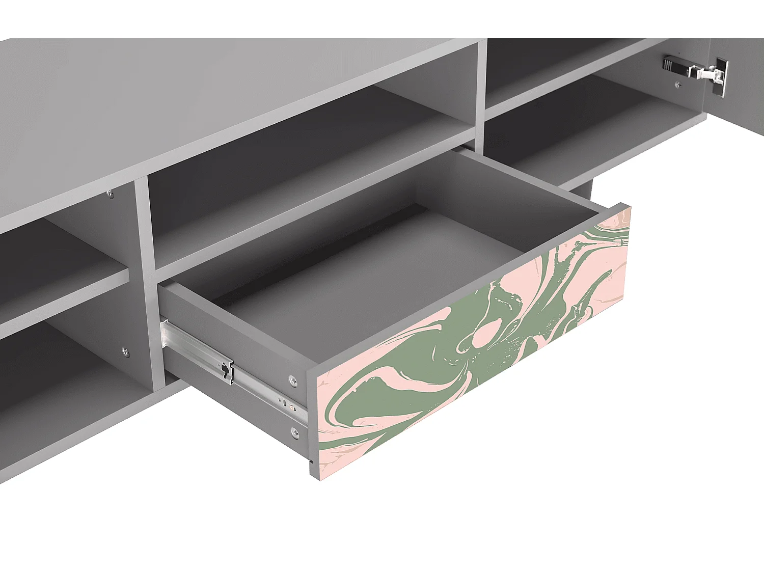 Mueble de TV - 170х59х41 cm - T6 - Aquarelle, Gris