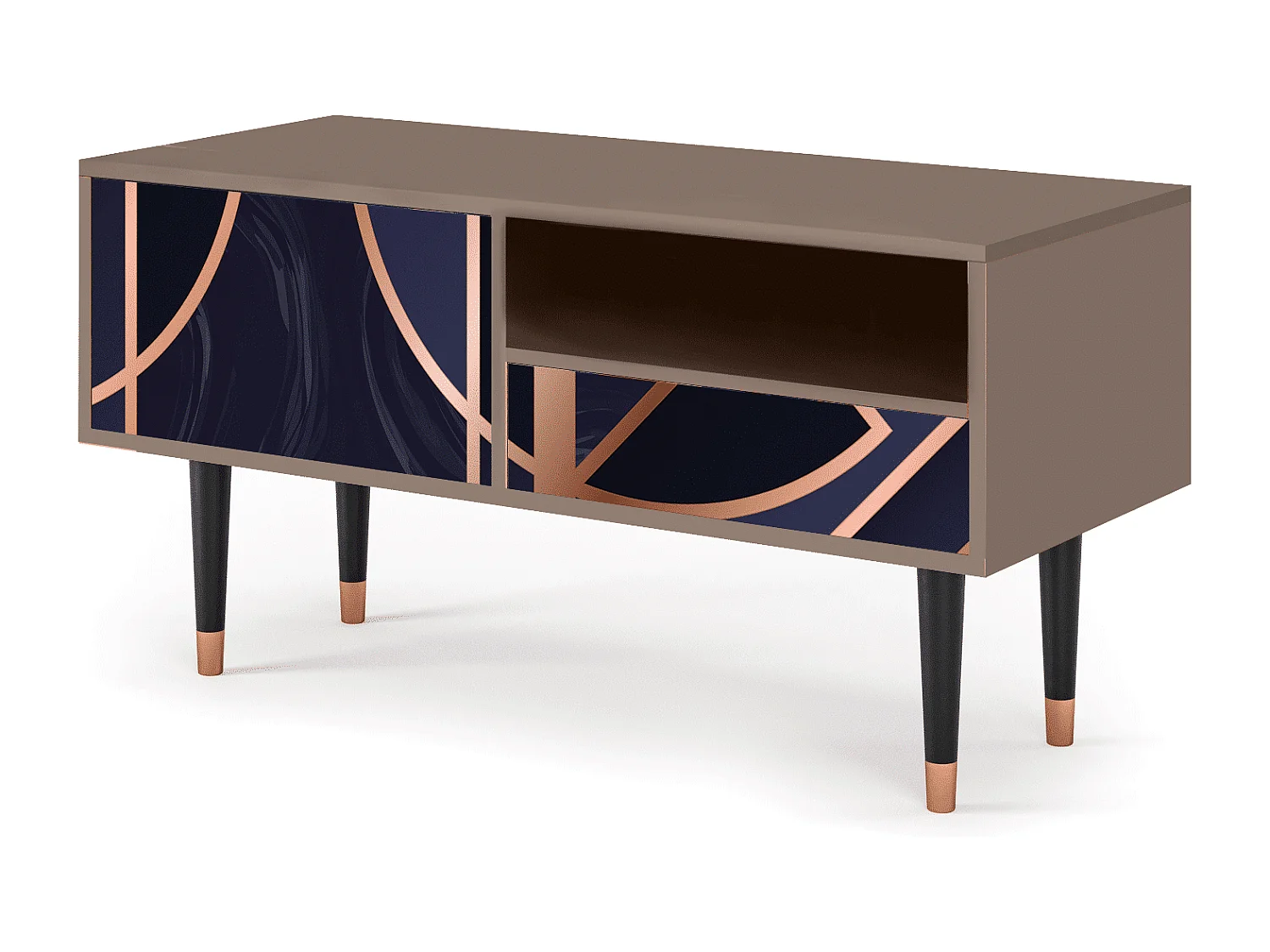 Meuble TV - 115х59х48 cm - T3 - Purple Temple, Latte