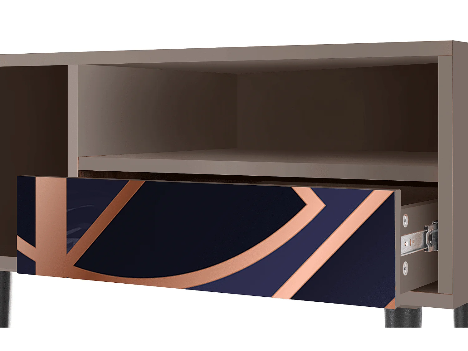 Meuble TV - 115х59х48 cm - T3 - Purple Temple, Latte