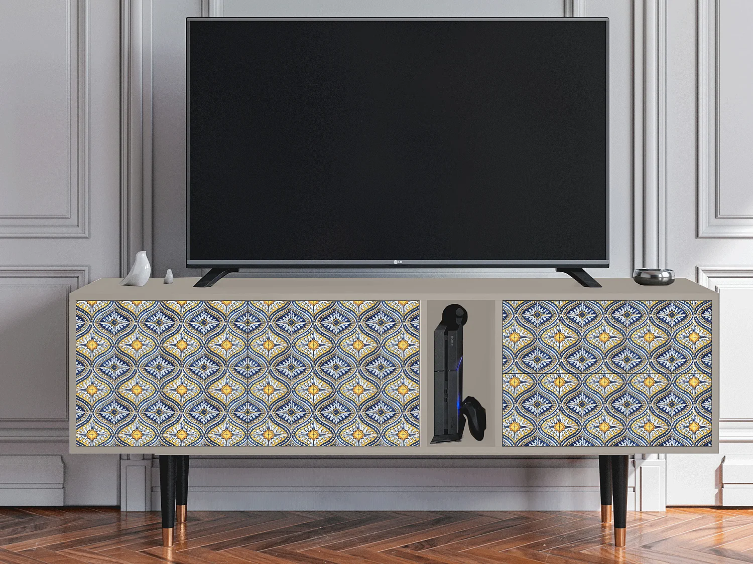 Meuble TV - 170х69х48 cm - T1 - Illusory Pattern, Sable