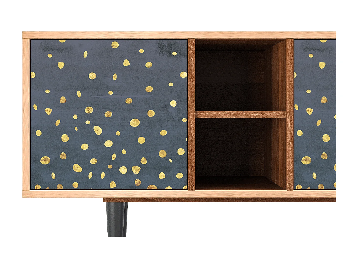 Meuble TV - 150х69х41 cm - T5 - Foggy Lights, Noyer