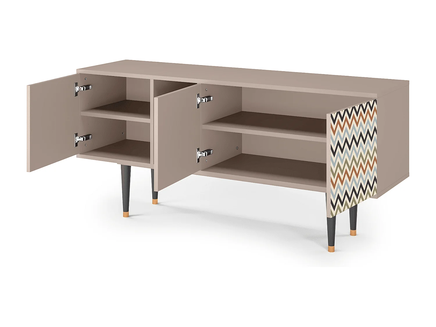 Mobile TV - 150х69х41 cm - T5 - Bright Ripple, Latte