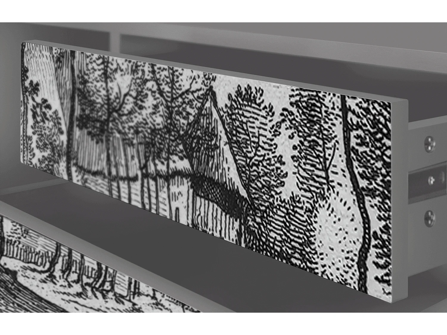 Meuble TV - 170х59х48 cm - T4 - Village Road, Gris