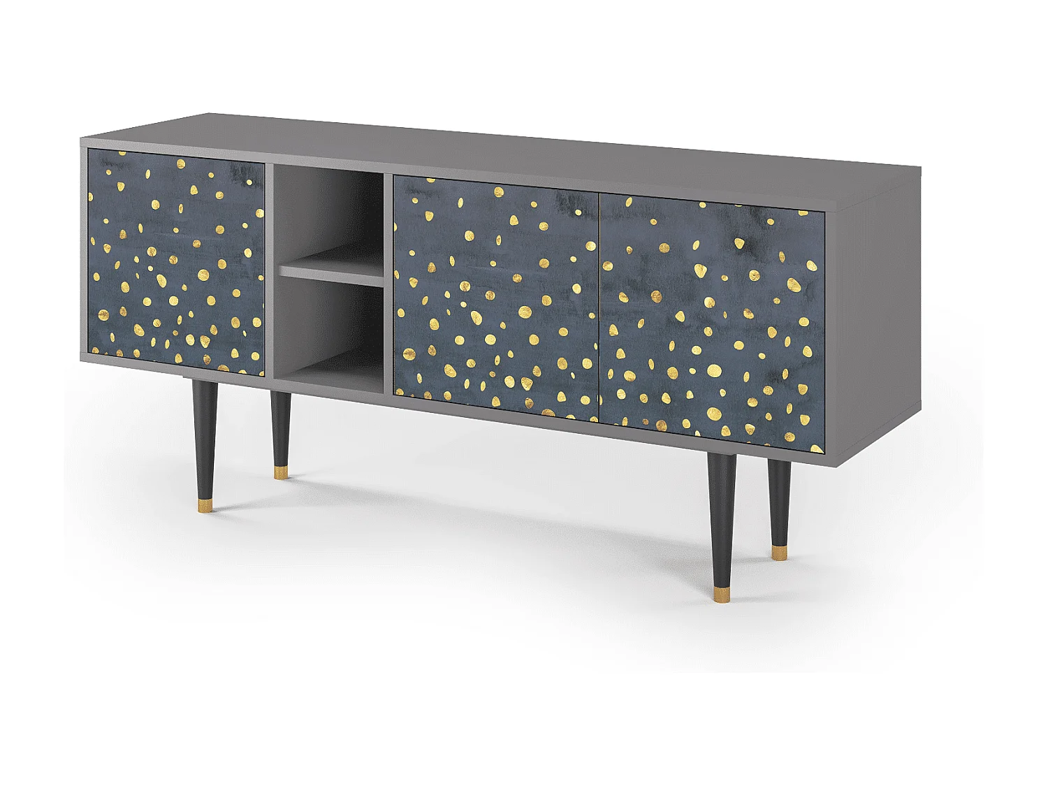 Szafka RTV - 150х69х41 cm - T5 - Foggy Lights, Szary