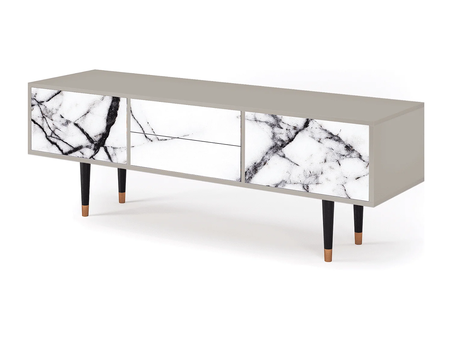Szafka RTV - 170х59х48 cm - T4 - Raven Marble, Piaskowy