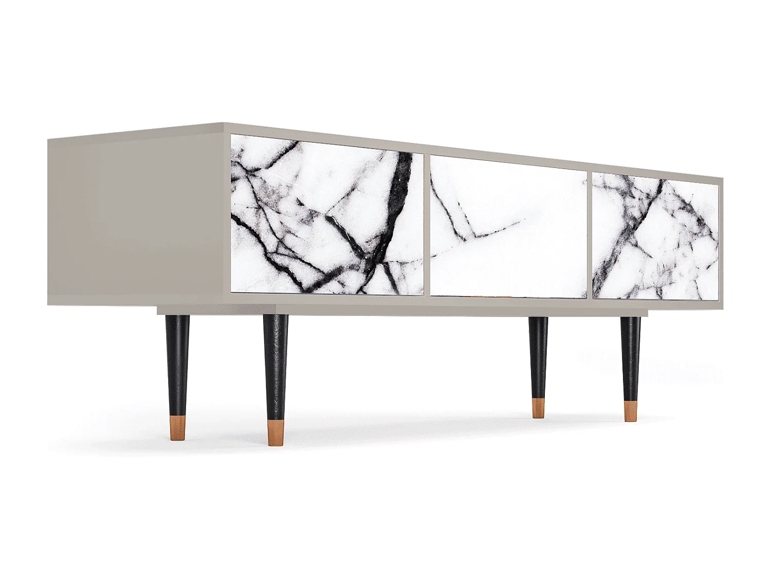 Szafka RTV - 170х59х48 cm - T4 - Raven Marble, Piaskowy