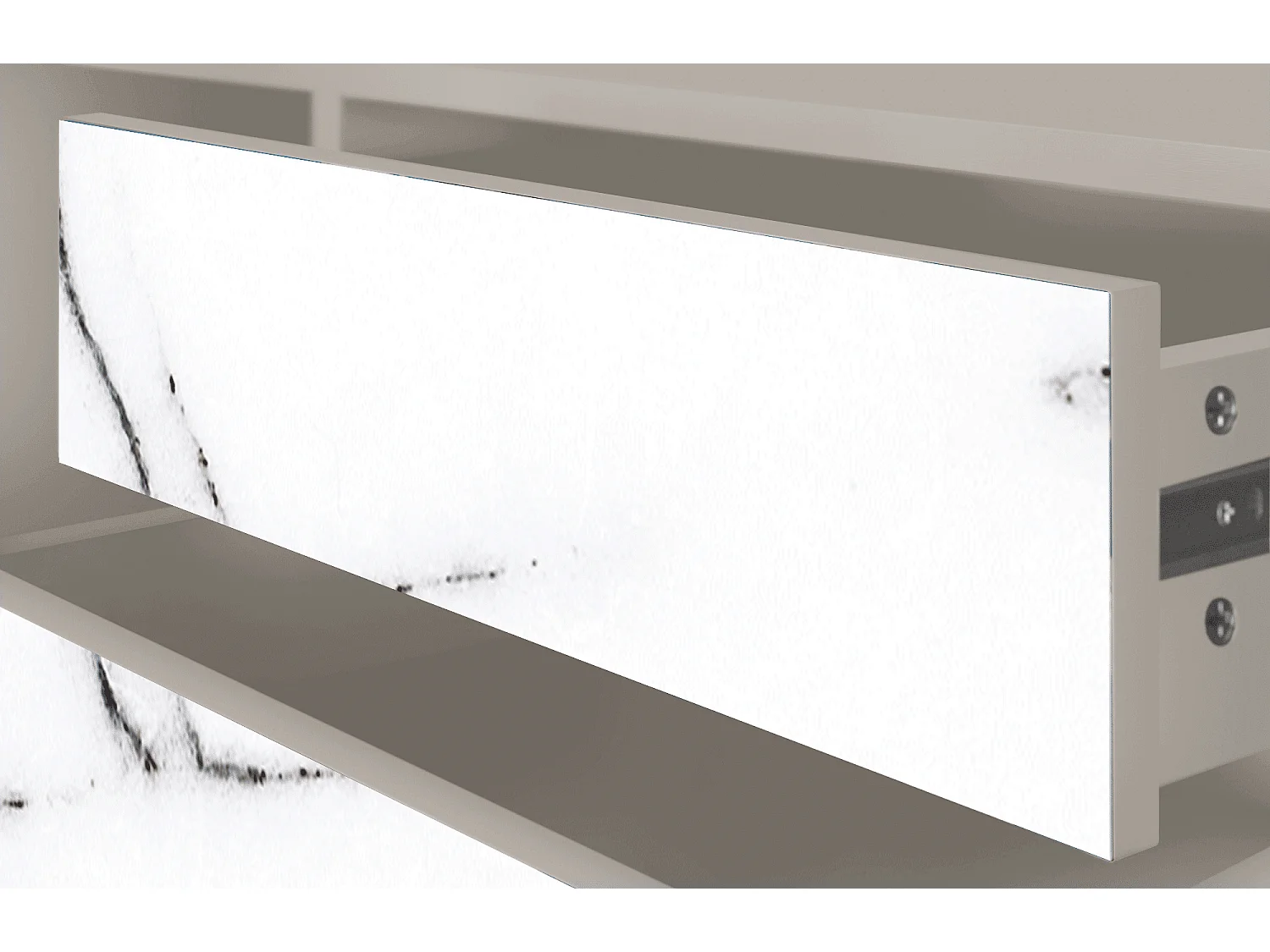 Szafka RTV - 170х59х48 cm - T4 - Raven Marble, Piaskowy