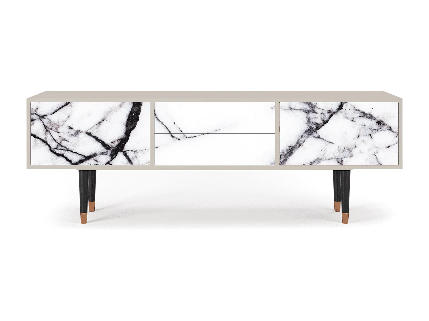Meuble TV - 170х59х48 cm - T4 - Raven Marble, Sable