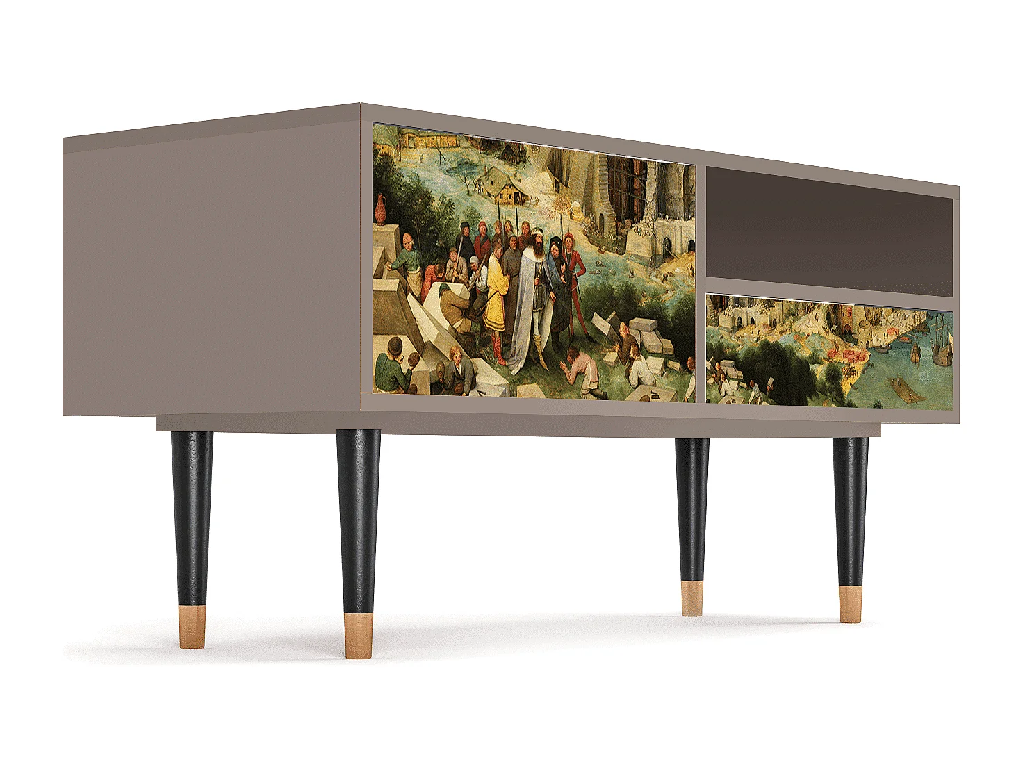 TV-Möbel - 115х59х48 cm - T3 - Elder The Tower, Latte