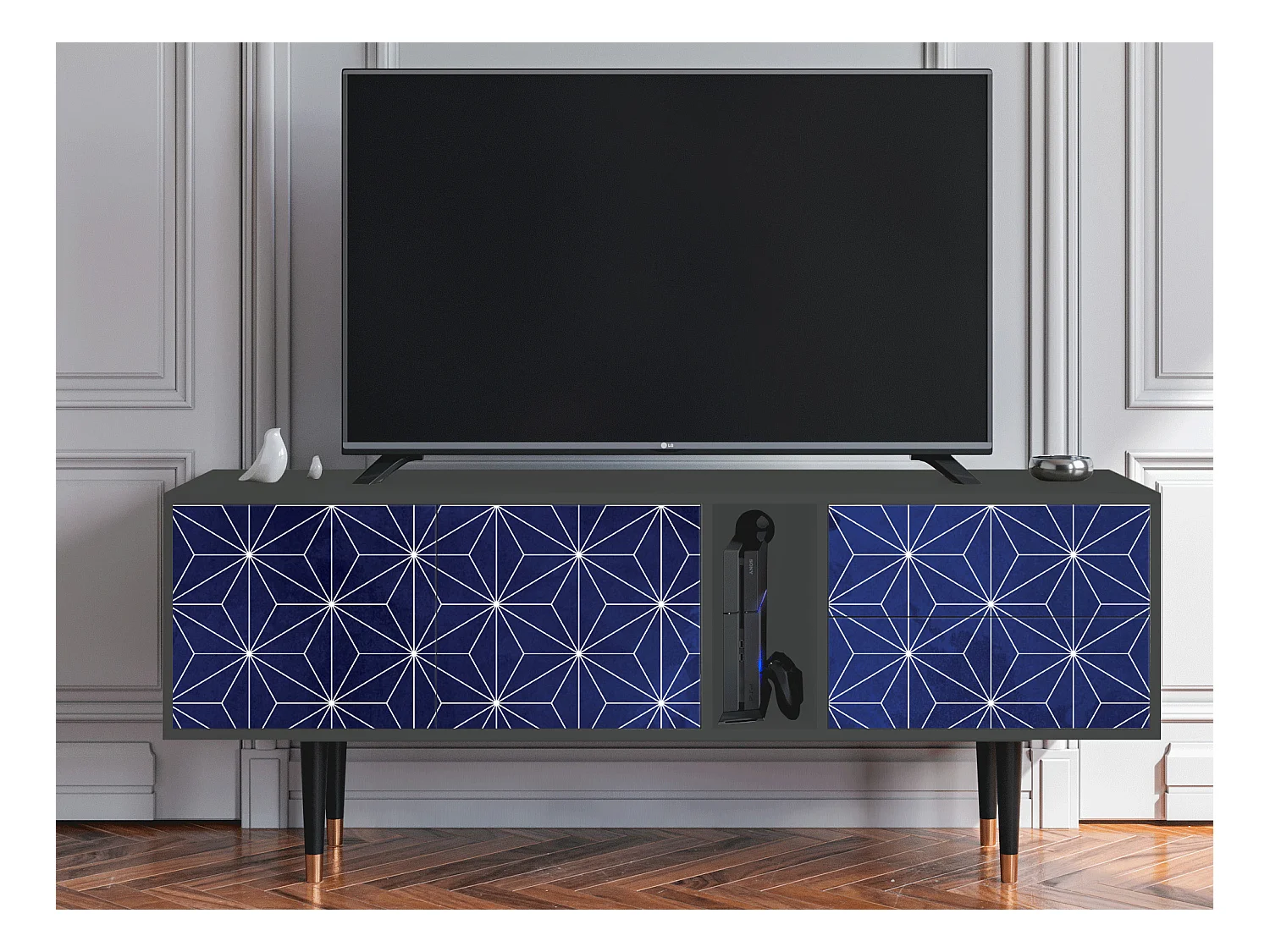 Meuble TV - 170х69х48 cm - T1 - Milky Way, Anthracite
