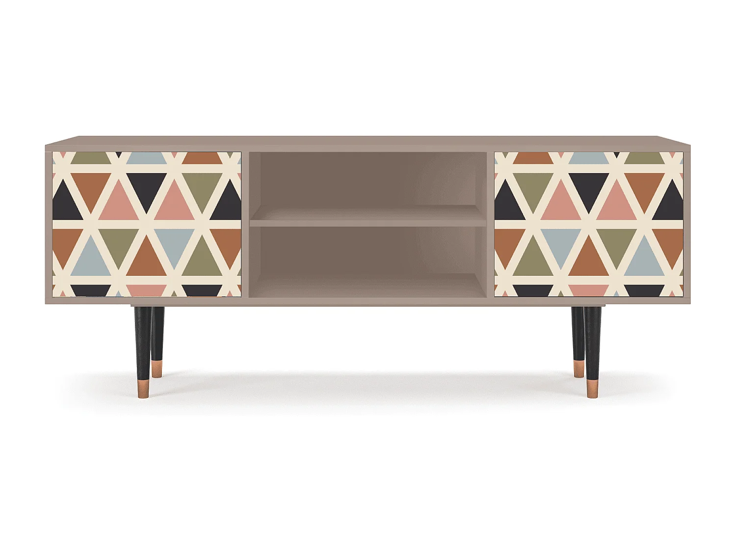 Mueble de TV - 170х69х48 cm - T2 - Royal Triangles, Latte