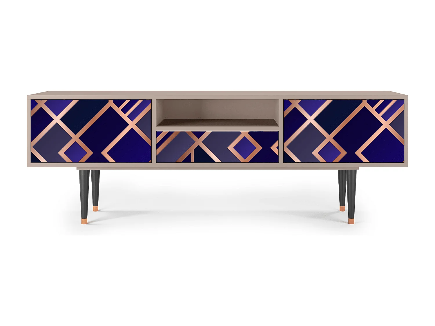 Meuble TV - 170х59х41 cm - T6 - Aquamarine Getsby, Latte