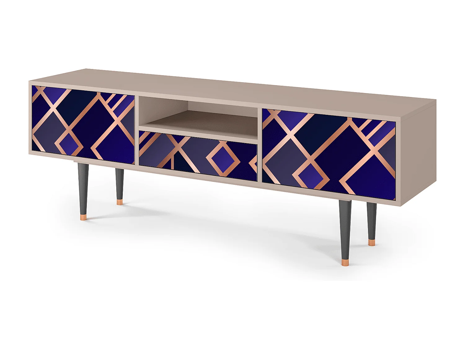 Meuble TV - 170х59х41 cm - T6 - Aquamarine Getsby, Latte