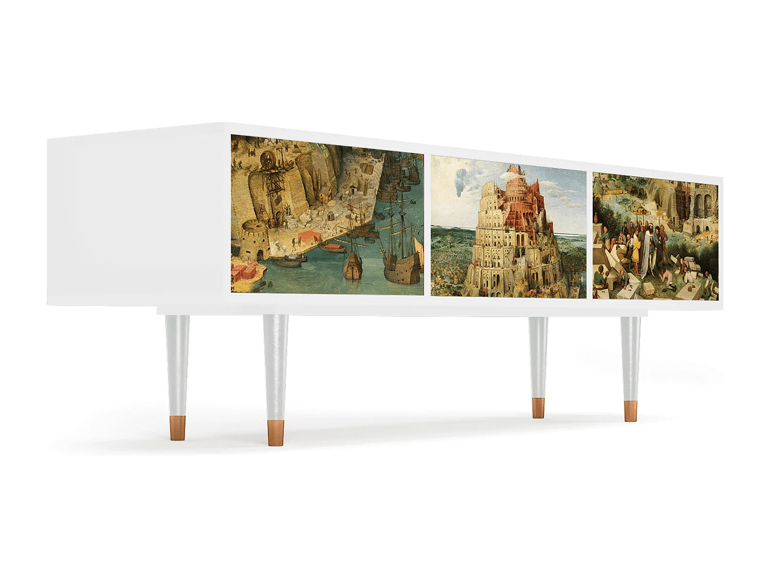 Meuble TV - 170х59х48 cm - T4 - Elder The Tower, Blanc