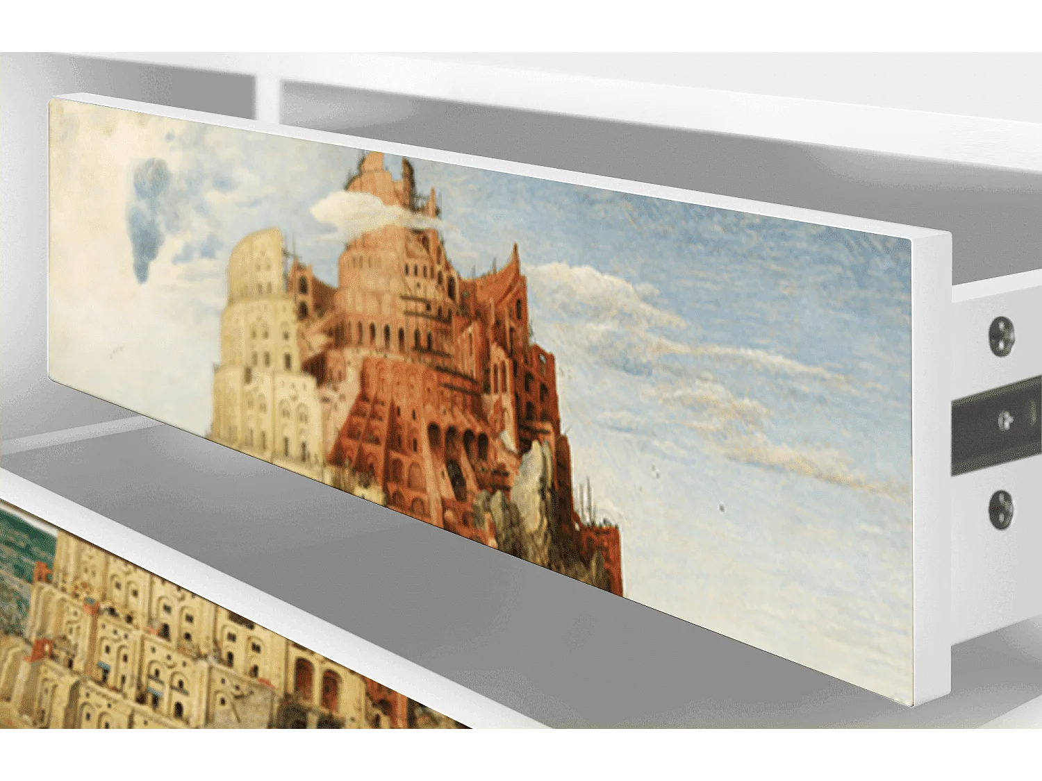 Meuble TV - 170х59х48 cm - T4 - Elder The Tower, Blanc