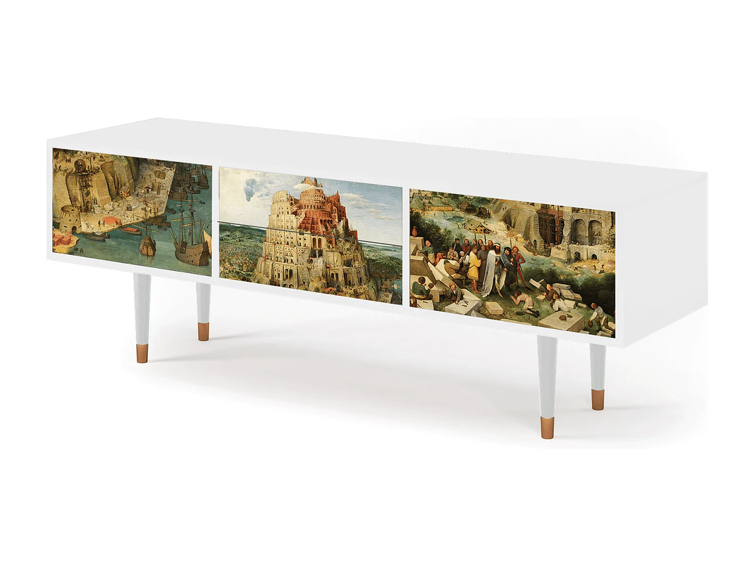 TV-Möbel - 170х59х48 cm - T4 - Elder The Tower, Weiß