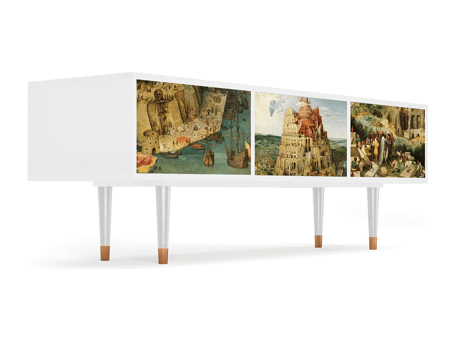 TV-Möbel - 170х59х48 cm - T4 - Elder The Tower, Weiß