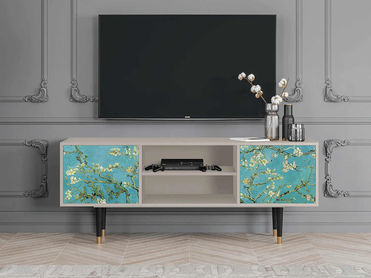 Mueble de TV - 170х69х48 cm - T2 - Almond Blossom, Areia