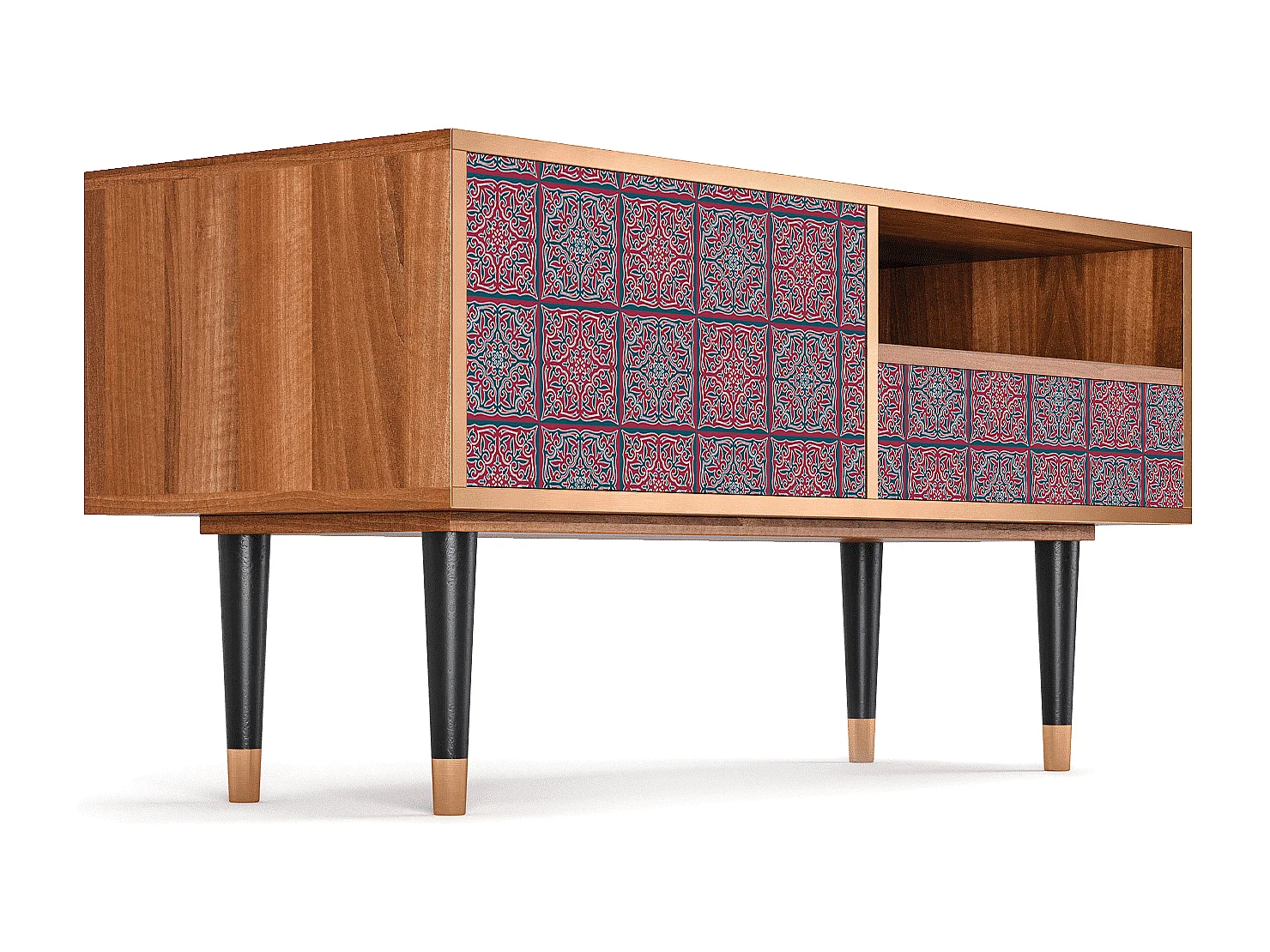 TV-Möbel - 115х59х48 cm - T3 - Riviera Mosaic, Walnuss