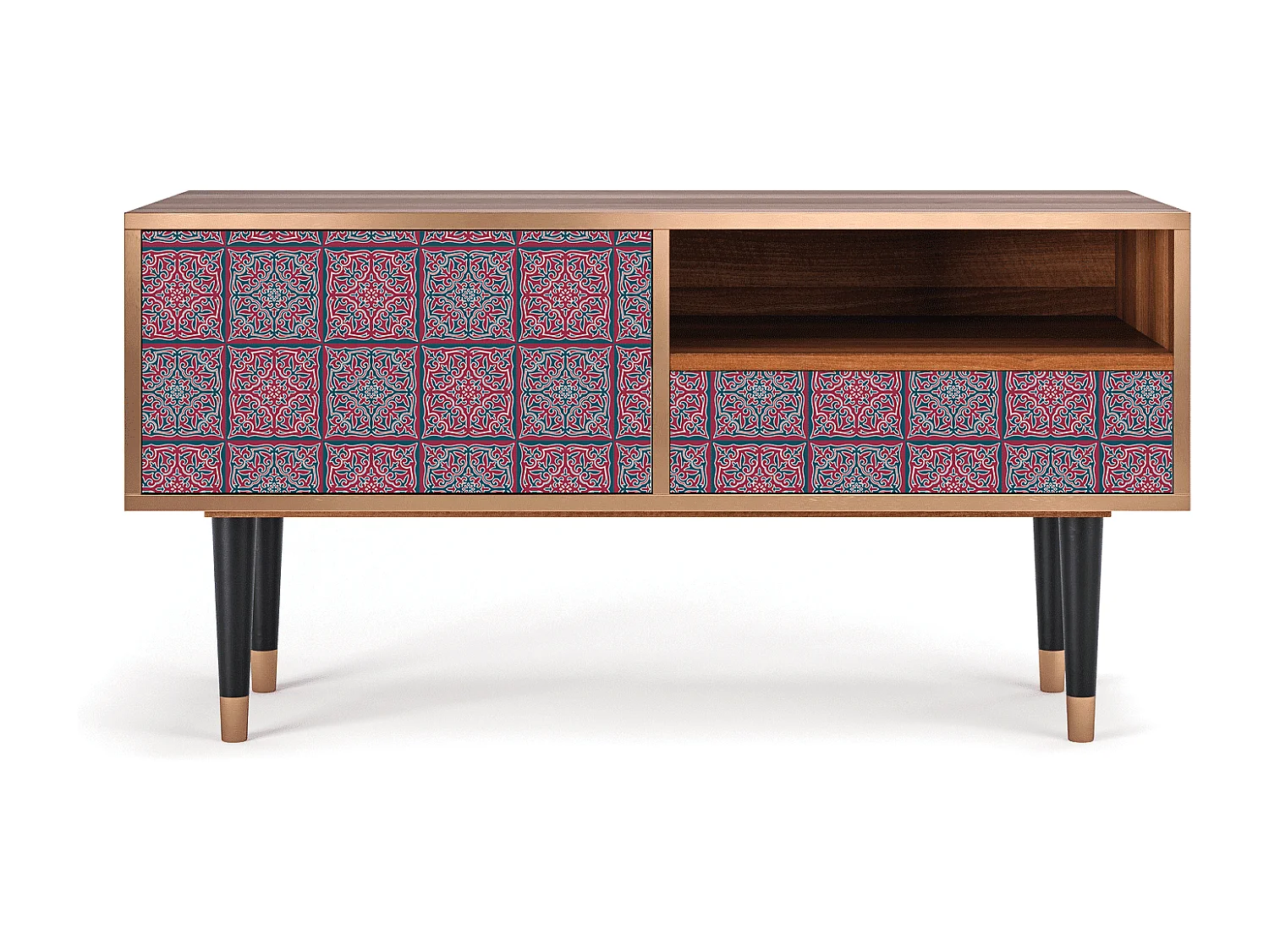 TV-Möbel - 115х59х48 cm - T3 - Riviera Mosaic, Walnuss