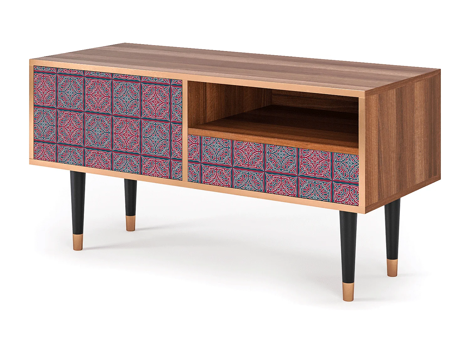 TV-Möbel - 115х59х48 cm - T3 - Riviera Mosaic, Walnuss