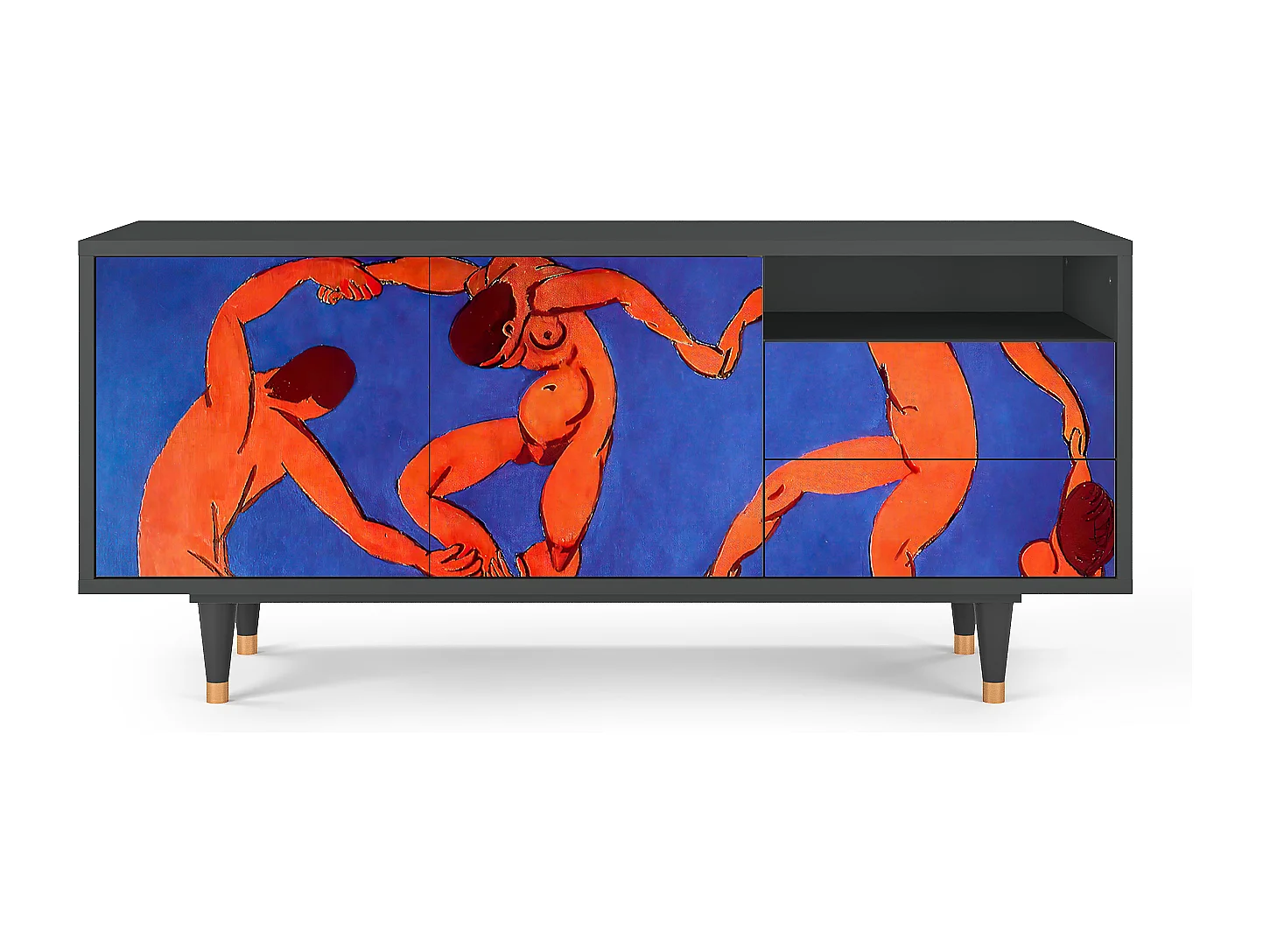 Szafka RTV - 125х56х41 cm - T7 - The Dance by Matisse , Antracyt