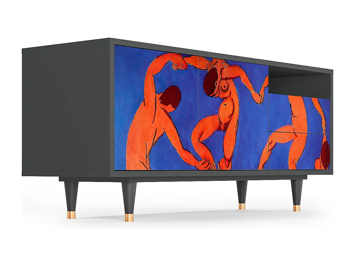 Szafka RTV - 125х56х41 cm - T7 - The Dance by Matisse , Antracyt