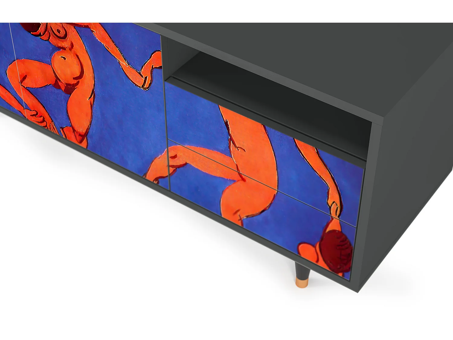 Szafka RTV - 125х56х41 cm - T7 - The Dance by Matisse , Antracyt
