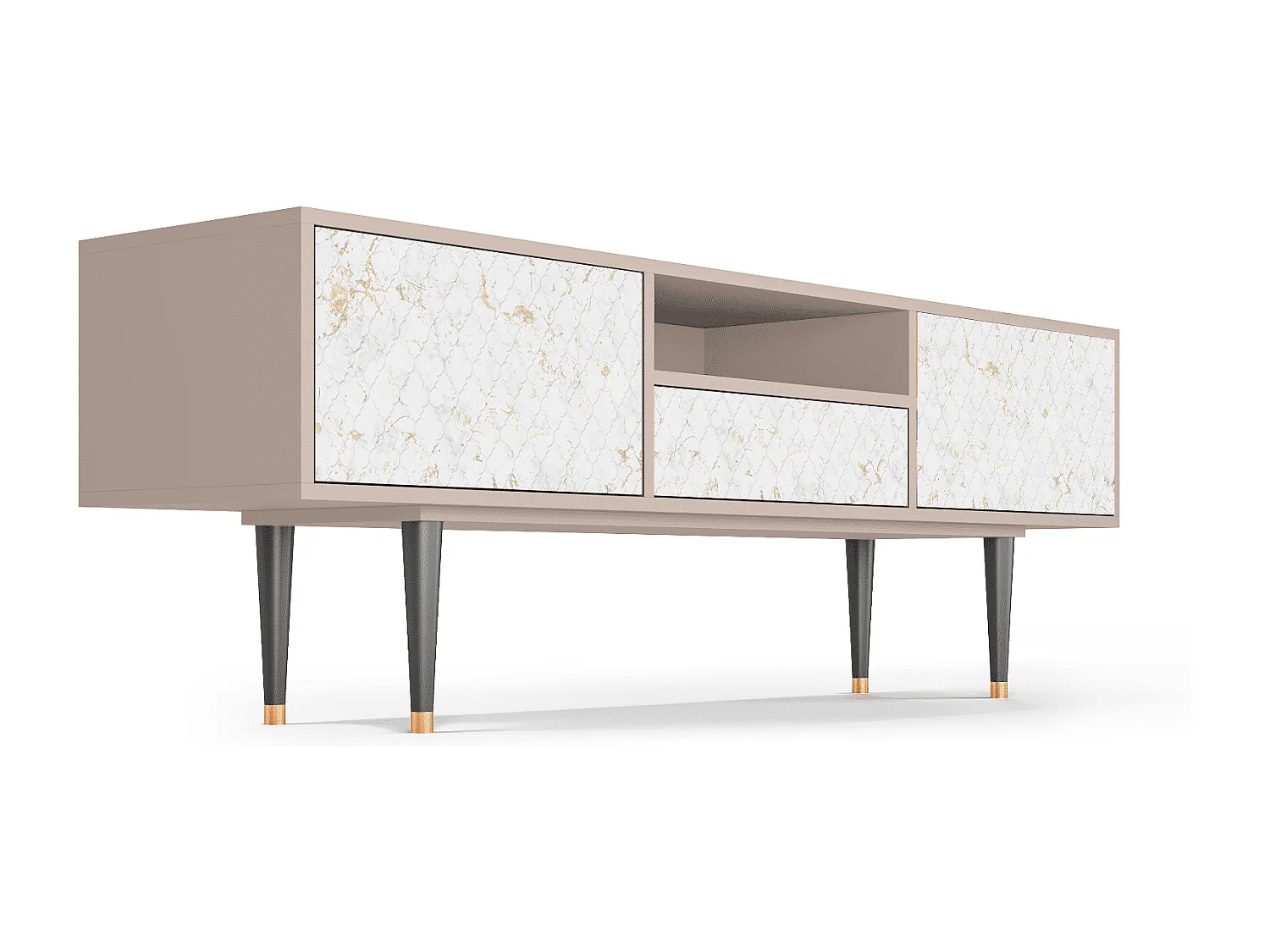 Mueble de TV - 170х59х41 cm - T6 - Sweet Cotton, Latte