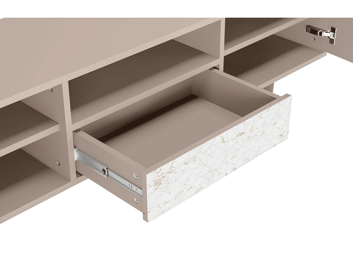 Mueble de TV - 170х59х41 cm - T6 - Sweet Cotton, Latte