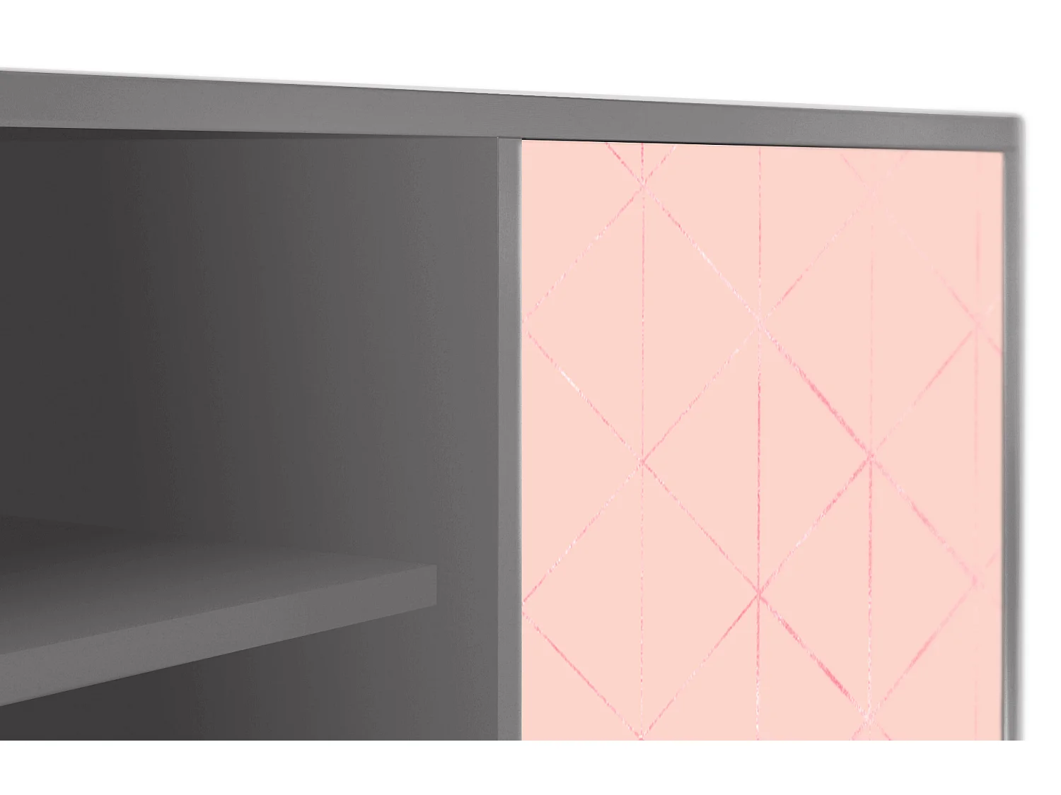 Mobile TV - 170х69х48 cm - T2 - Rose Quartz, Grigio