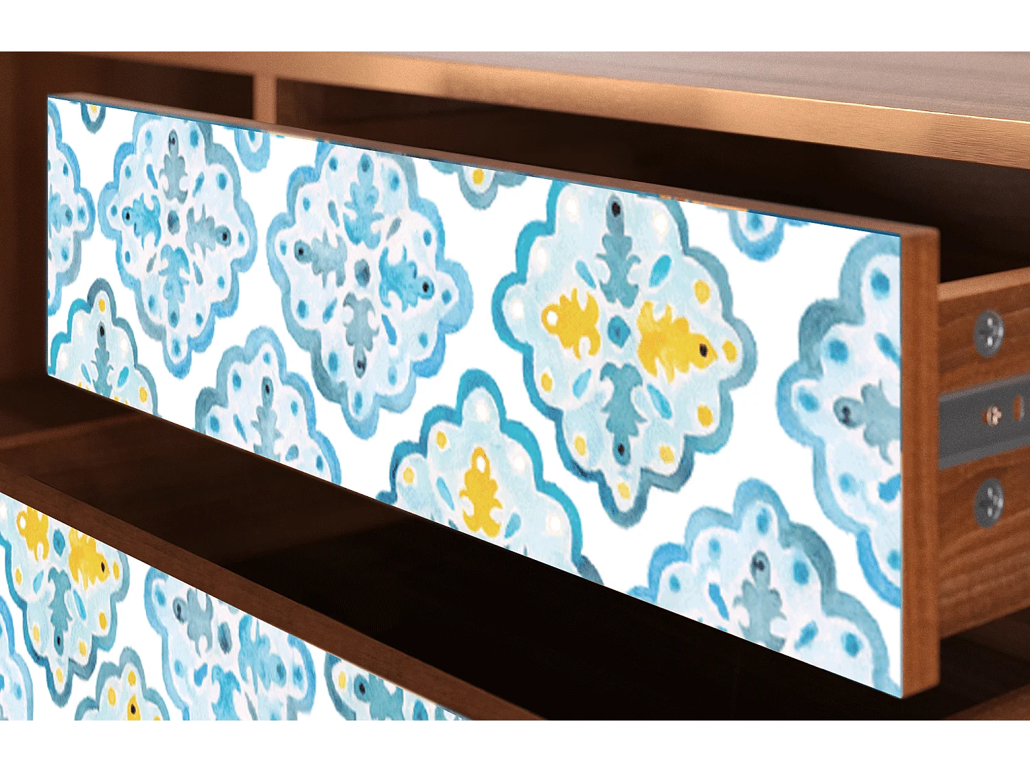 Mueble de TV - 170х59х48 cm - T4 - Portugese tiles, Nogal