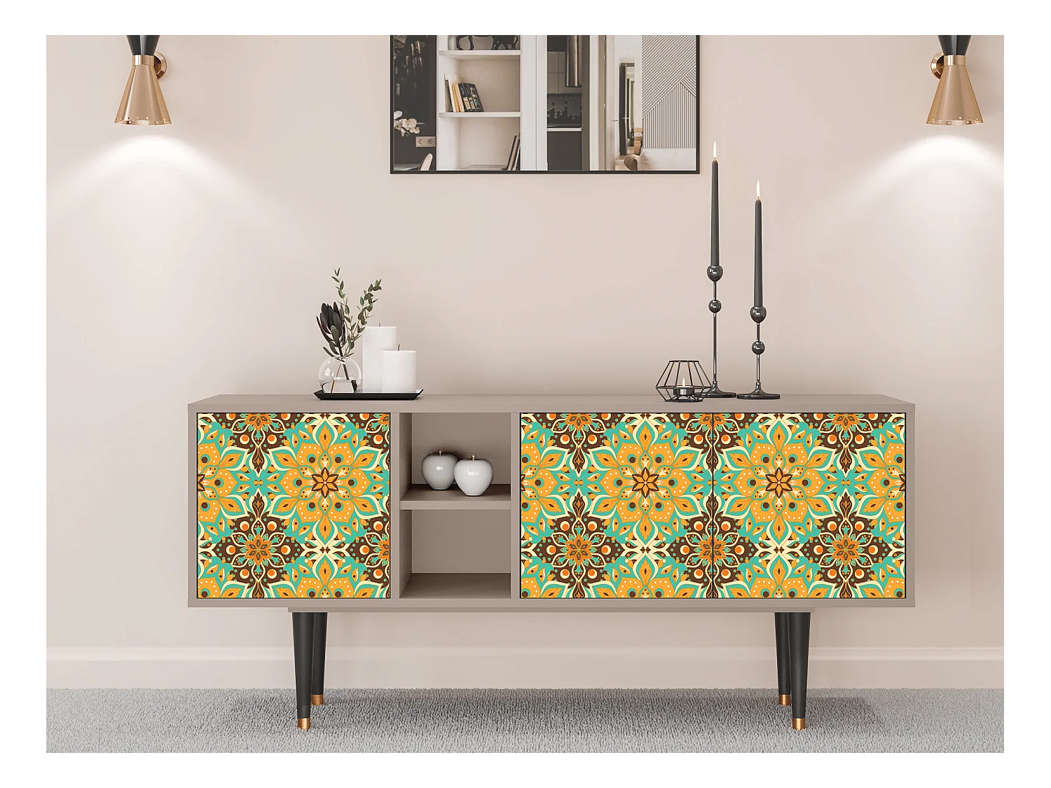 Mobile TV - 150х69х41 cm - T5 - Indian Spices, Latte