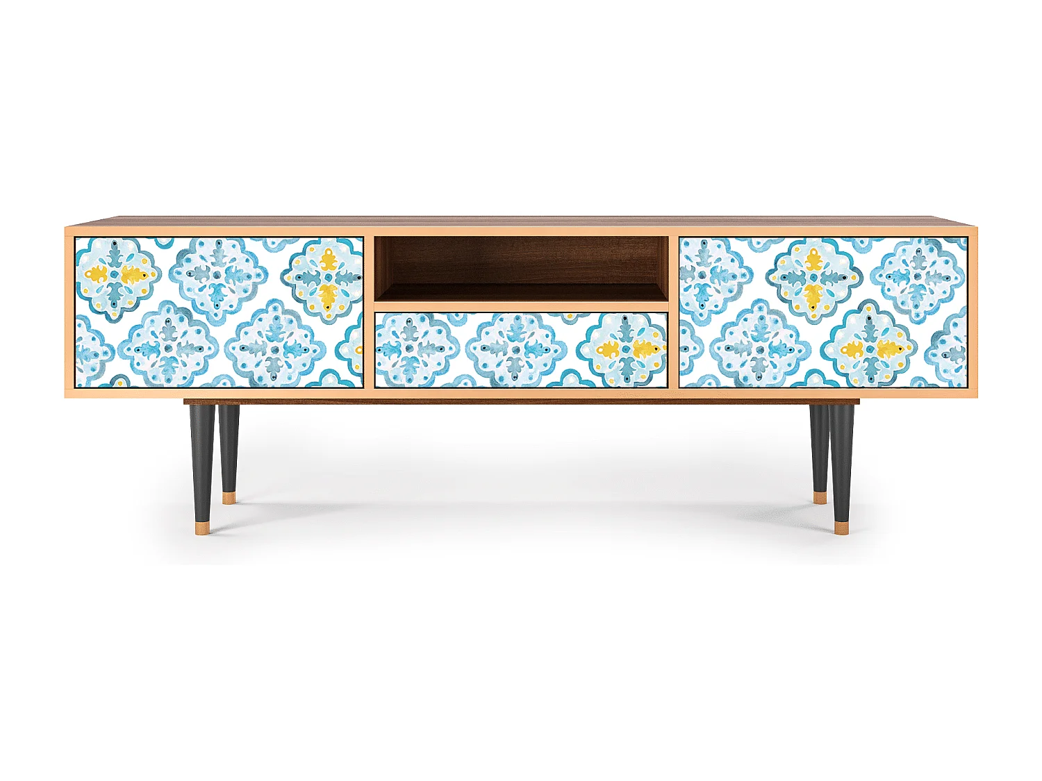 Mobile TV - 170х59х41 cm - T6 - Portugese tiles, Noce