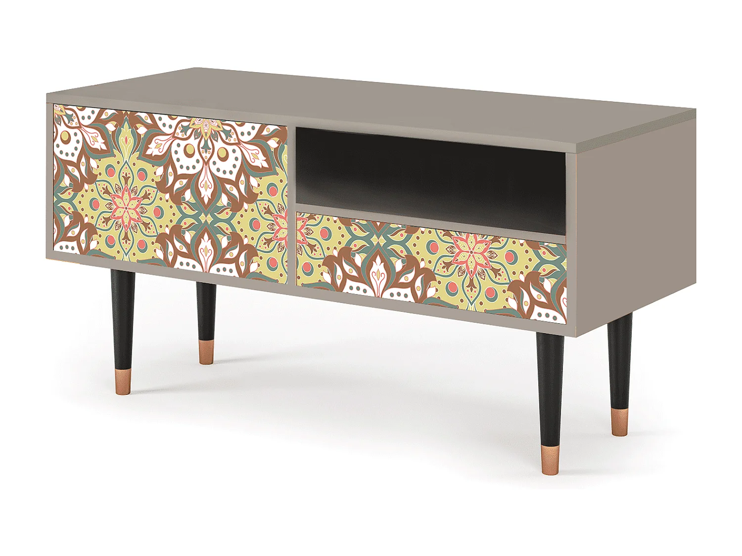 Meuble TV - 115х59х48 cm - T3 - Chinese Tea, Sable