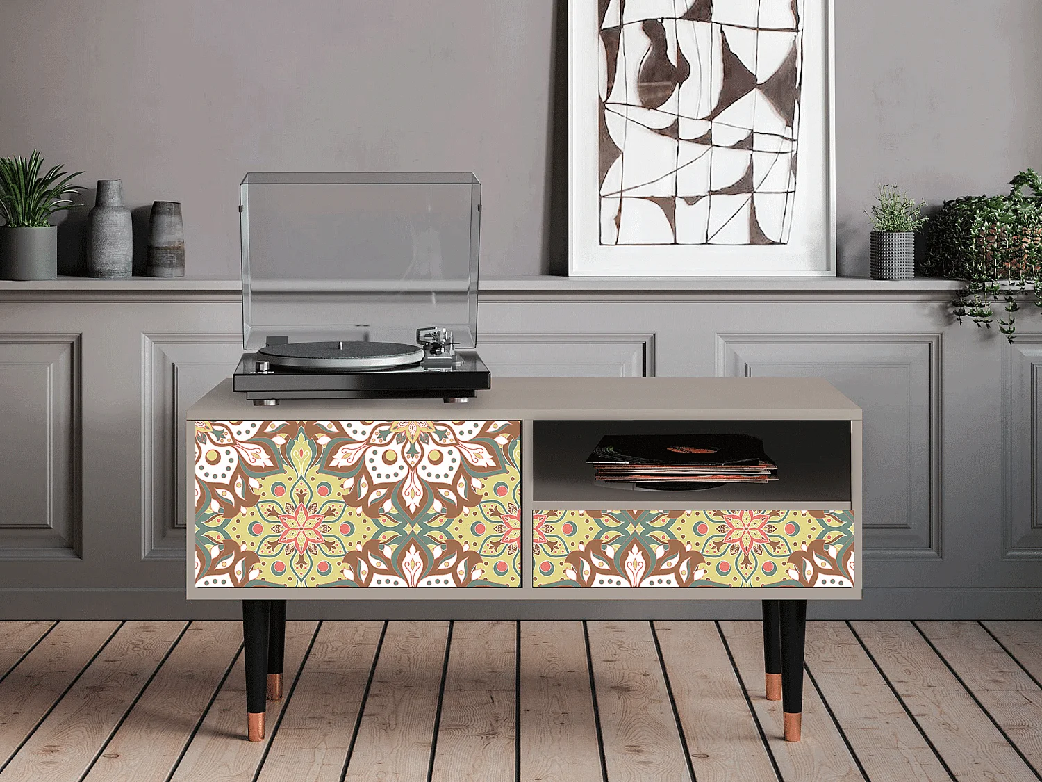 Mobile TV - 115х59х48 cm - T3 - Chinese Tea, Sabbia