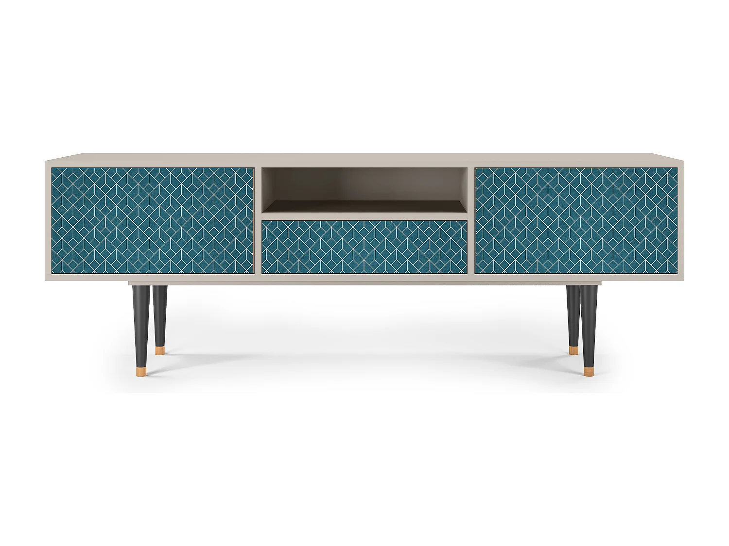 Mueble de TV - 170х59х41 cm - T6 - Turquoise Geometry, Arena