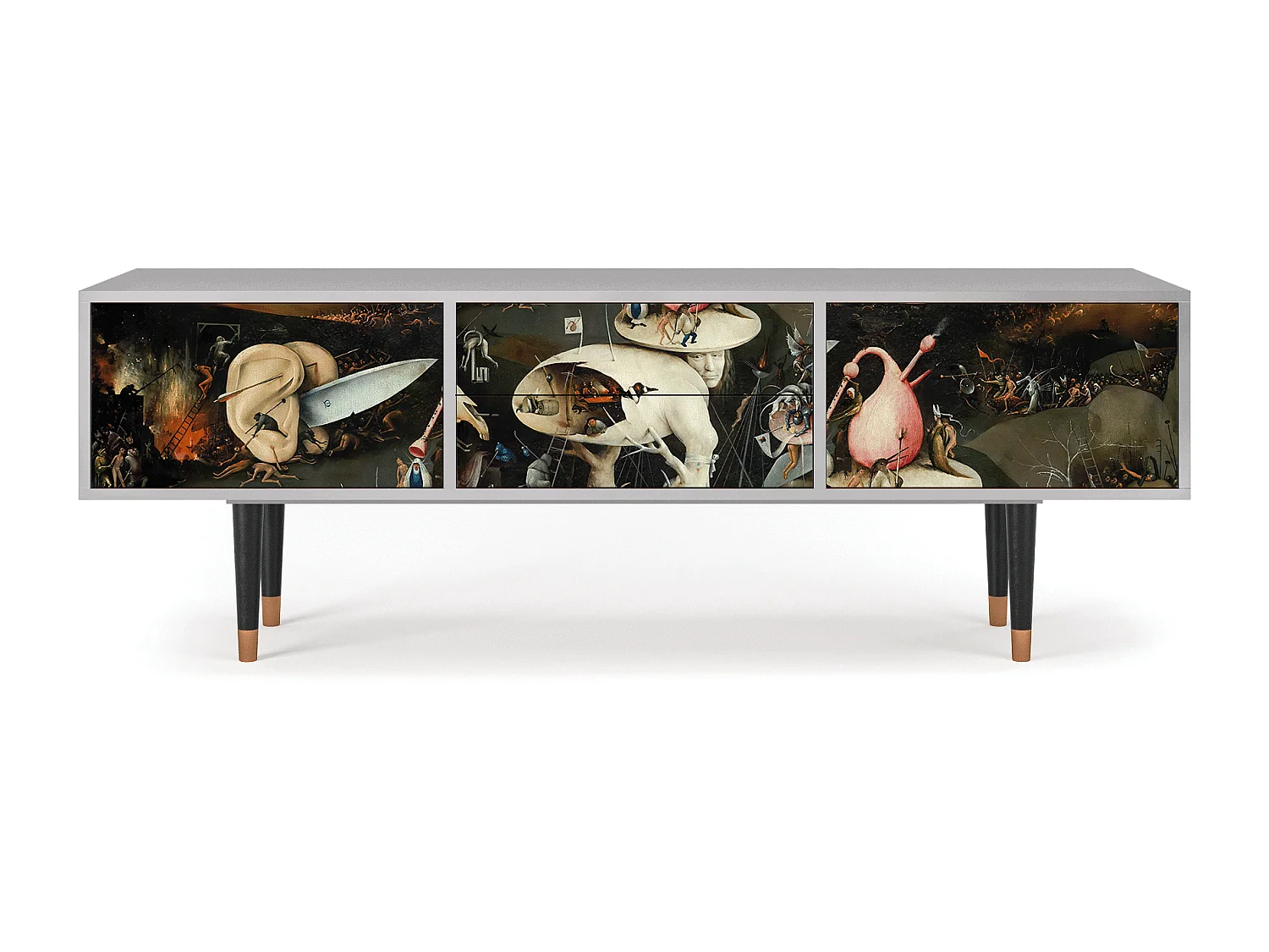 Mueble de TV - 170х59х48 cm - T4 - The Garden 2, Cinza