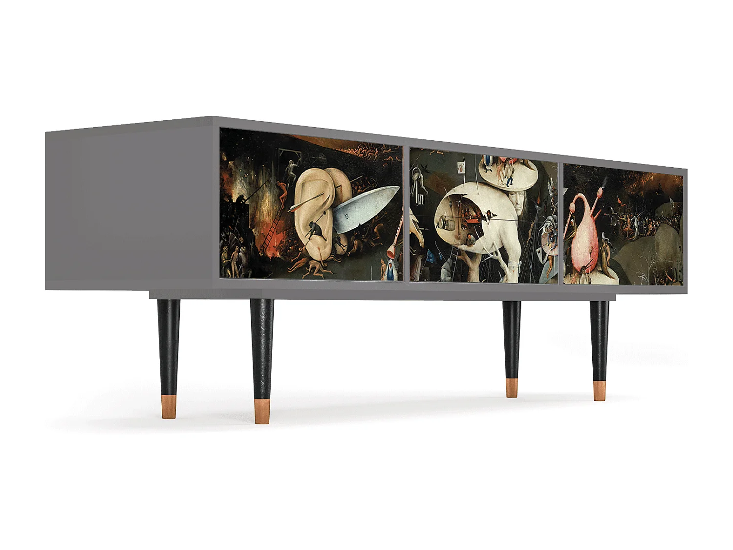 Mueble de TV - 170х59х48 cm - T4 - The Garden 2, Cinza