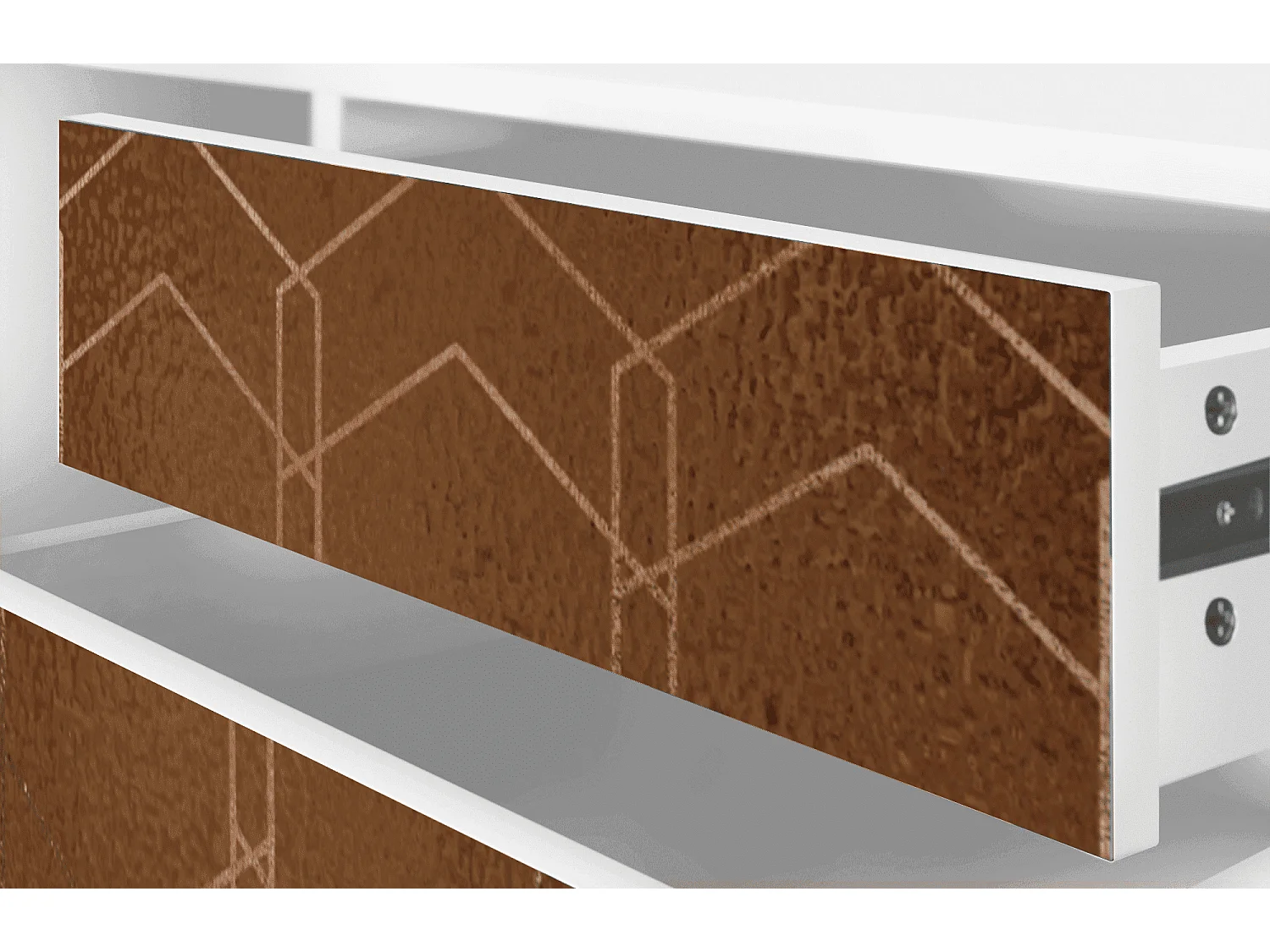 Meuble TV - 170х59х48 cm - T4 - Chocolate Bar, Blanc