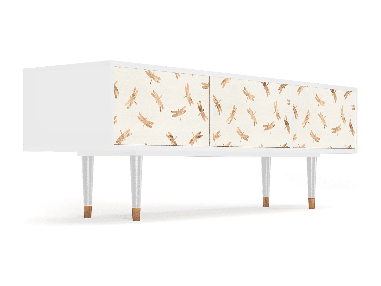 Meuble TV - 170х59х48 cm - T4 - Nude Dragonflies, Blanc