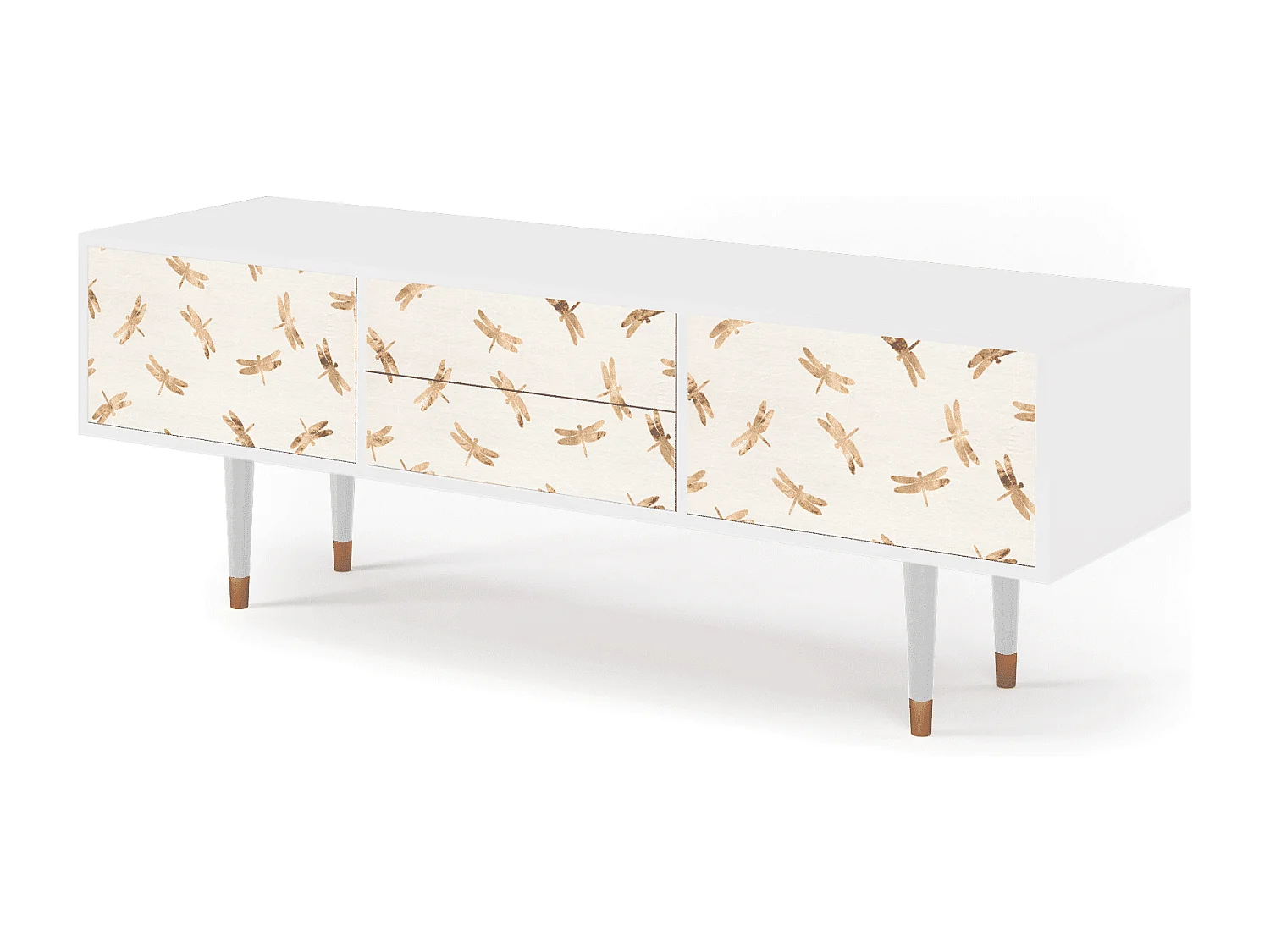 Meuble TV - 170х59х48 cm - T4 - Nude Dragonflies, Blanc