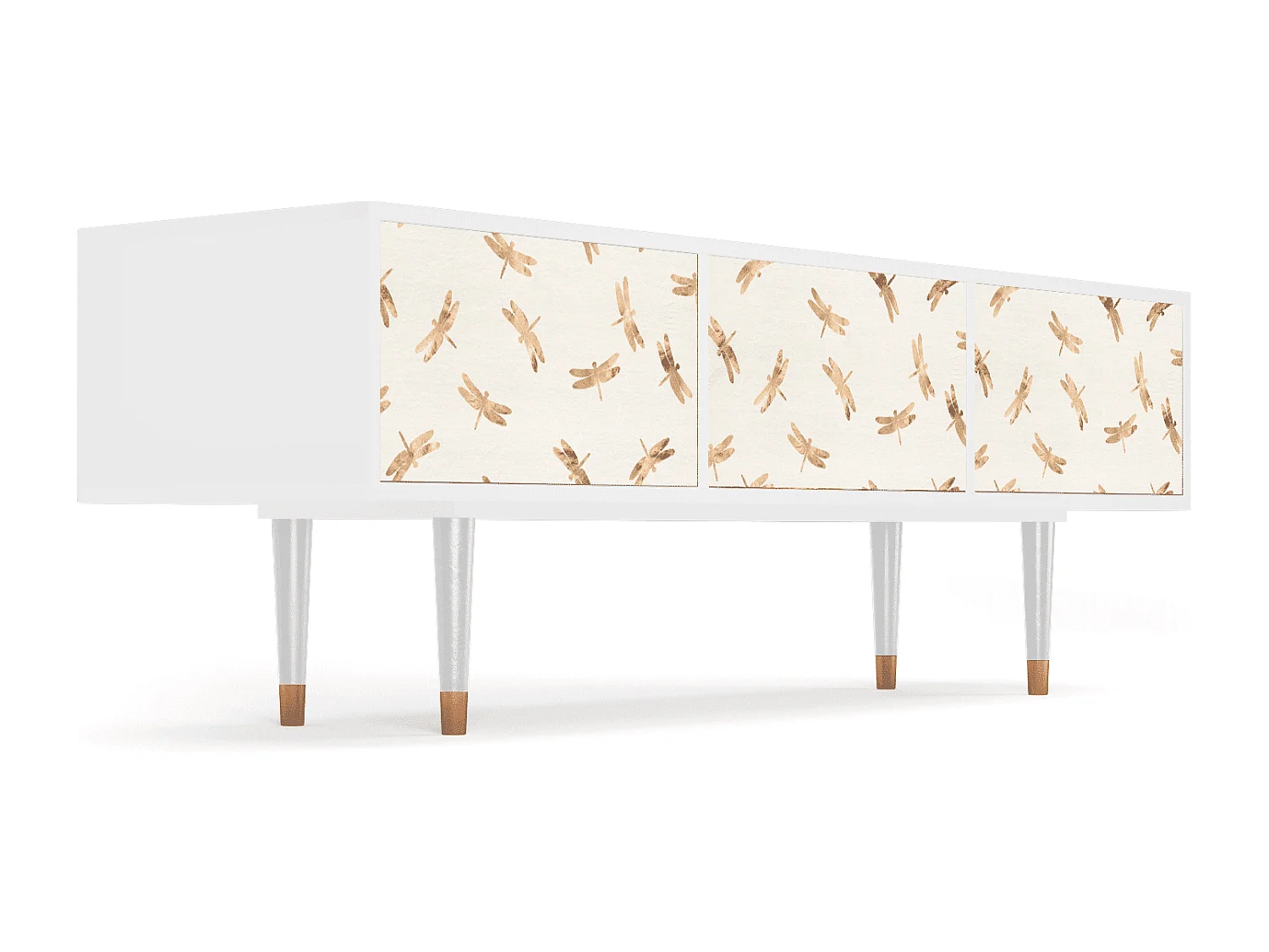 Meuble TV - 170х59х48 cm - T4 - Nude Dragonflies, Blanc