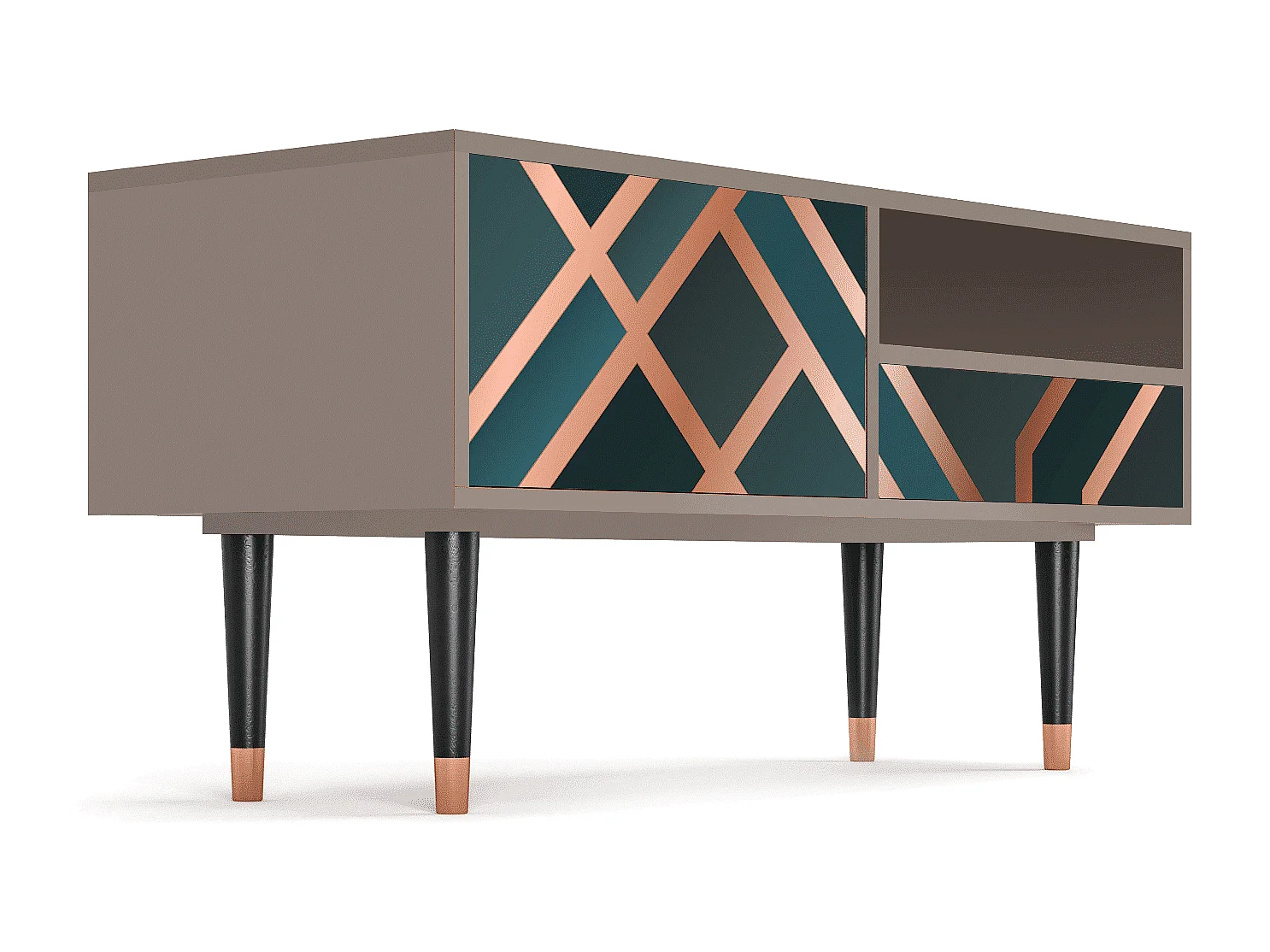 Meuble TV - 115х59х48 cm - T3 - Bronze Crossroad, Latte