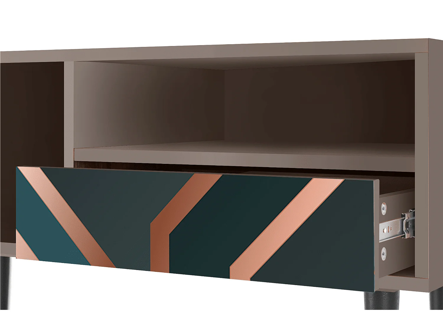 Meuble TV - 115х59х48 cm - T3 - Bronze Crossroad, Latte