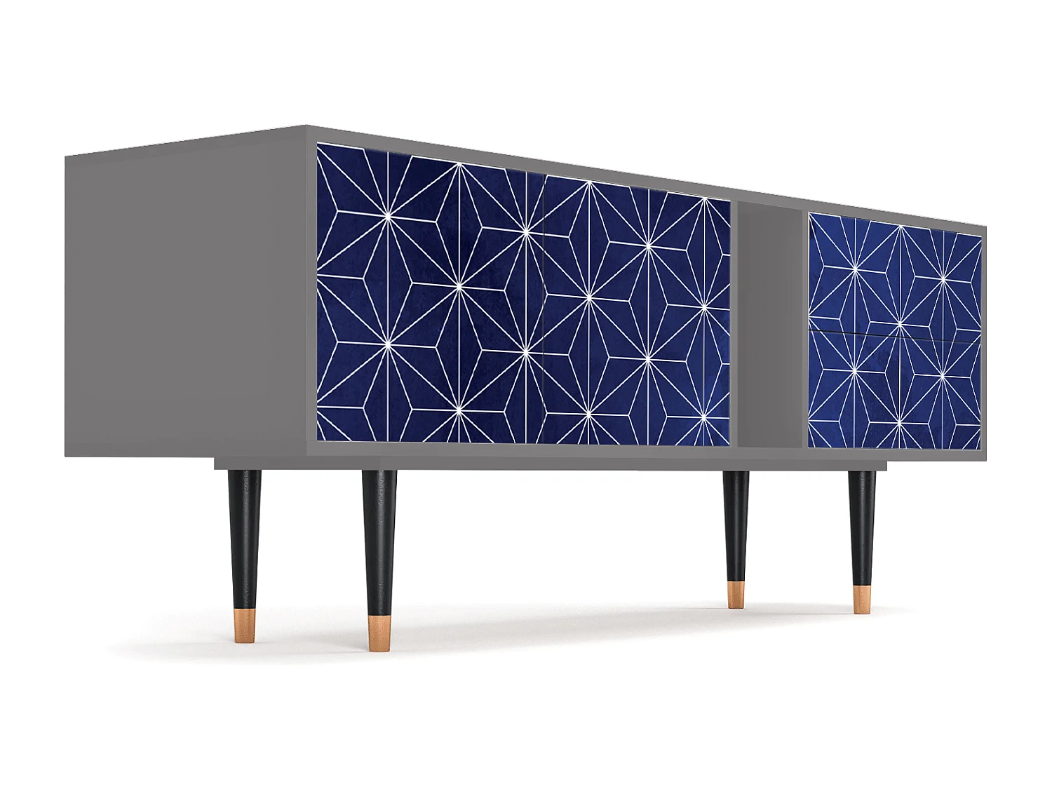 Meuble TV - 170х69х48 cm - T1 - Milky Way, Gris