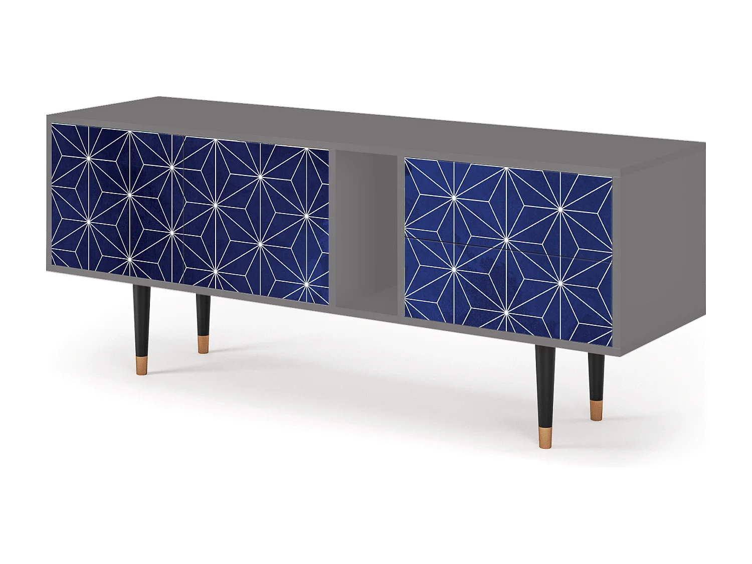 Meuble TV - 170х69х48 cm - T1 - Milky Way, Gris