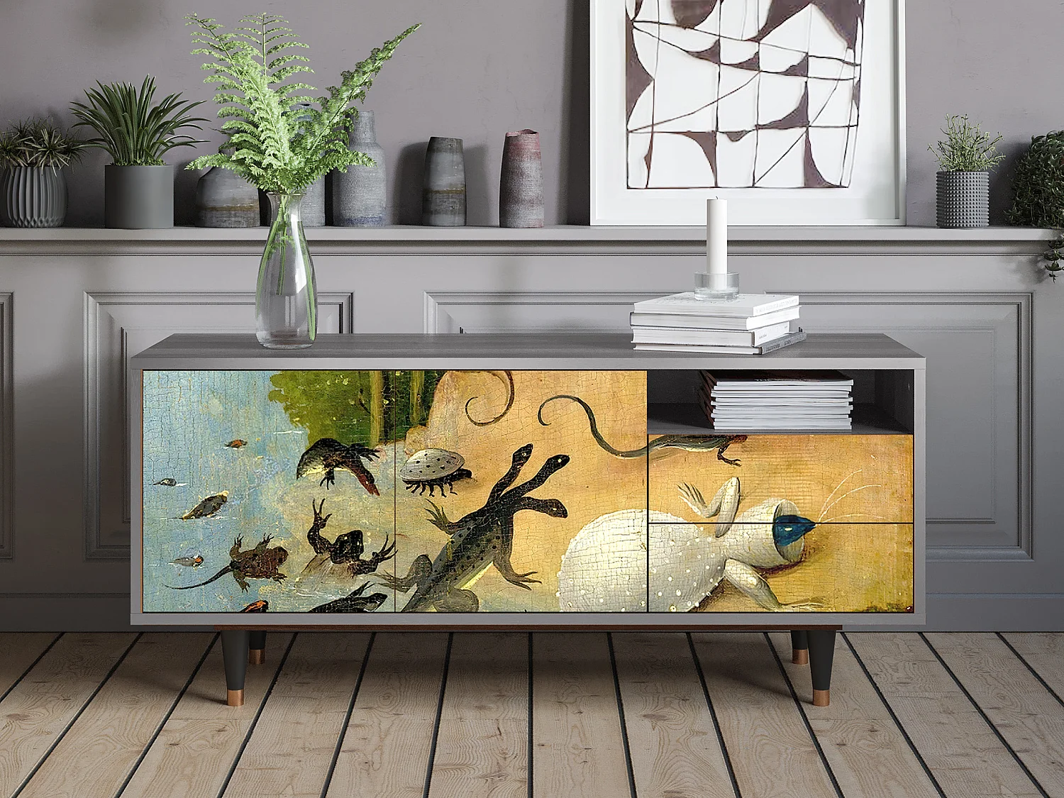 Meuble TV - 125х56х41 cm - T7 - The Garden by Bosch, Gris